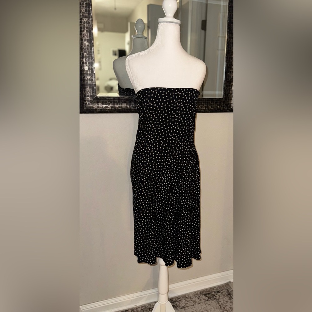 Beautiful Ann Taylor Strapless A-line Dress or Maxi Skirt Abstract Dots size M